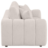  Coaster Furniture Burnett 504956 Chenille Upholstered Wide Arm Loveseat - Ivory IMAGE 12