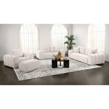  Coaster Furniture Burnett 504956 Chenille Upholstered Wide Arm Loveseat - Ivory IMAGE 13