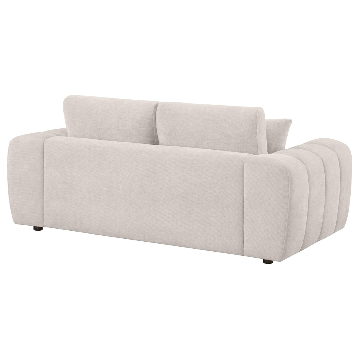  Coaster Furniture Burnett 504956 Chenille Upholstered Wide Arm Loveseat - Ivory IMAGE 7