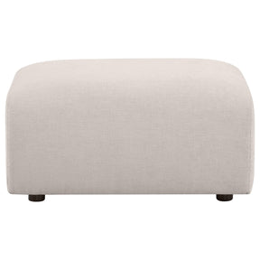  Coaster Furniture Burnett 504958 Chenille Upholstered Ottoman - Ivory IMAGE 1