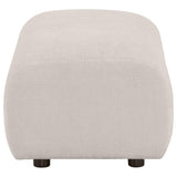  Coaster Furniture Burnett 504958 Chenille Upholstered Ottoman - Ivory IMAGE 3