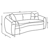  Coaster Furniture Isabella 504971 Fabric Upholstered Sofa - Sand IMAGE 8