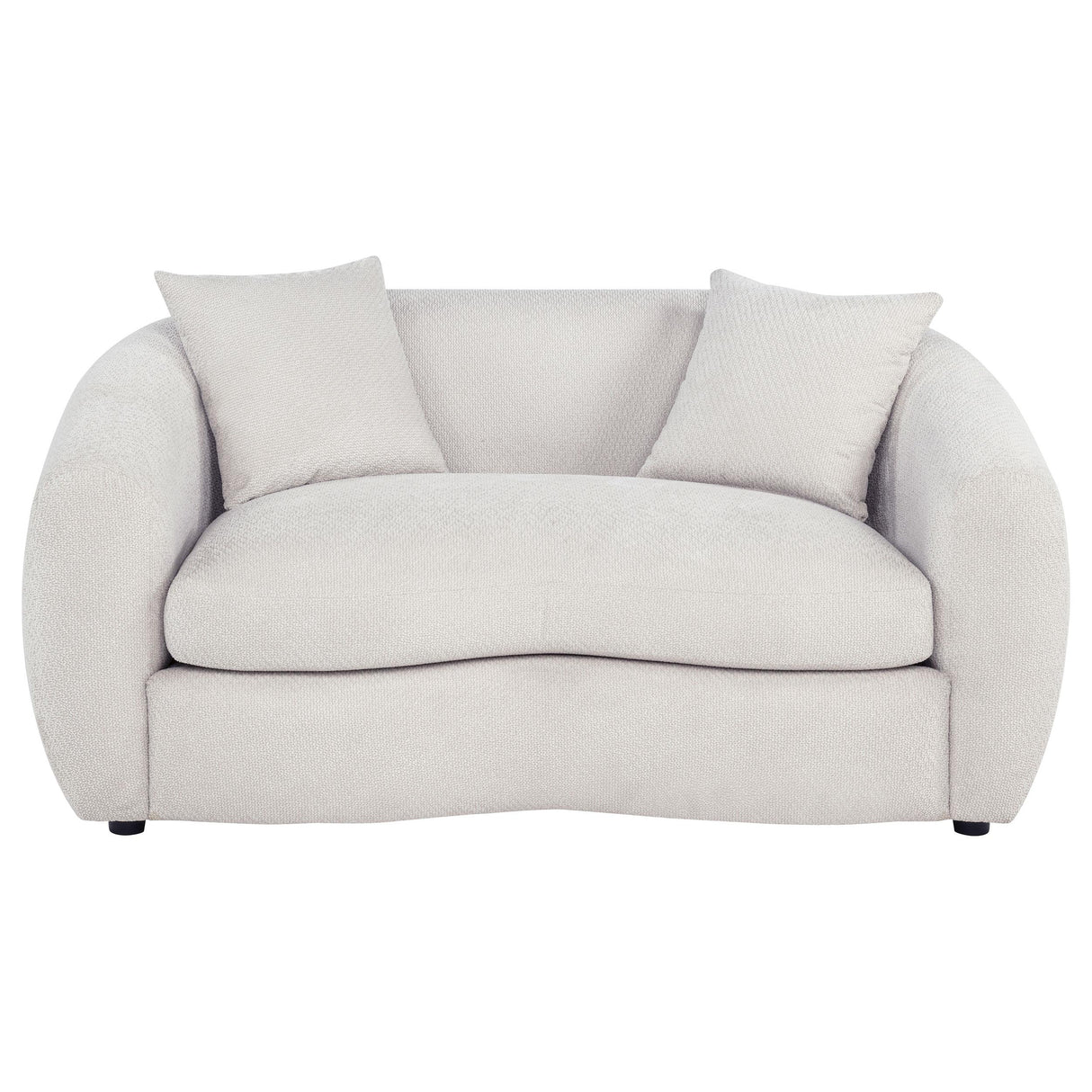  Coaster Furniture Isabella 504972 Fabric Upholstered Loveseat - Sand IMAGE 6