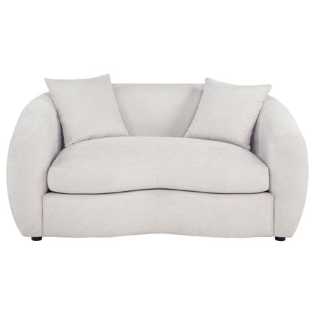  Coaster Furniture Isabella 504972 Fabric Upholstered Loveseat - Sand IMAGE 6