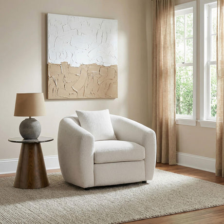 Coaster Furniture Isabella 504973 Fabric Upholstered Accent Chair - Sand IMAGE 5