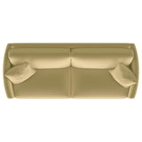  Coaster Furniture Corliss 508824 Upholstered Curved Track Arm Sofa - Camel IMAGE 4