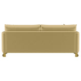  Coaster Furniture Corliss 508824 Upholstered Curved Track Arm Sofa - Camel IMAGE 7