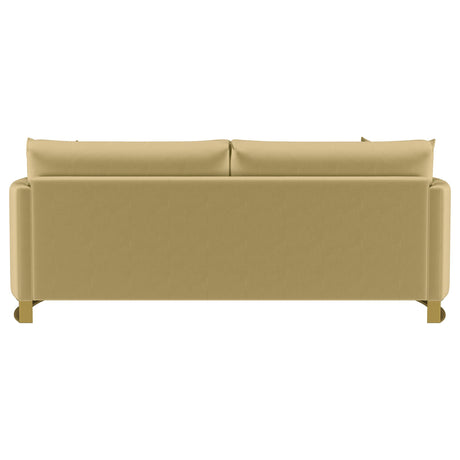  Coaster Furniture Corliss 508824 Upholstered Curved Track Arm Sofa - Camel IMAGE 7