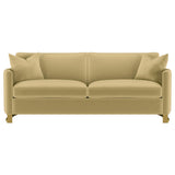 Coaster Furniture Corliss 508824 Upholstered Curved Track Arm Sofa - Camel IMAGE 8