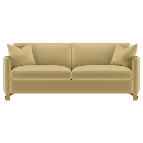  Coaster Furniture Corliss 508824 Upholstered Curved Track Arm Sofa - Camel IMAGE 8