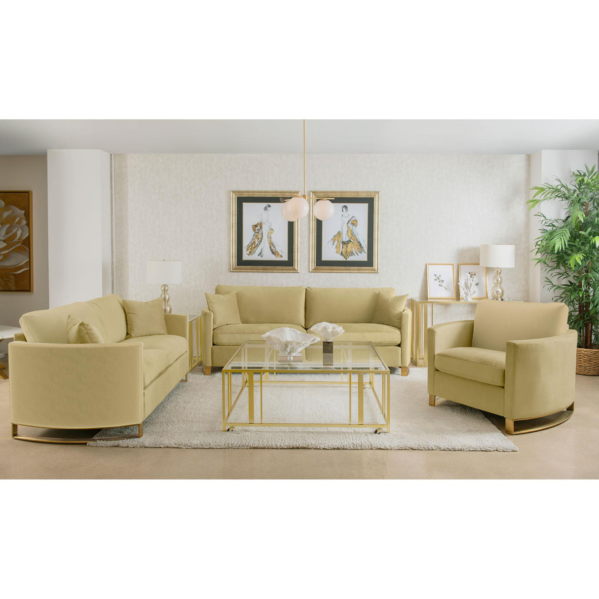  Coaster Furniture Corliss 508825 Upholstered Curved Track Arm Loveseat - Camel IMAGE 13