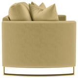  Coaster Furniture Corliss 508825 Upholstered Curved Track Arm Loveseat - Camel IMAGE 2
