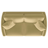  Coaster Furniture Corliss 508825 Upholstered Curved Track Arm Loveseat - Camel IMAGE 5