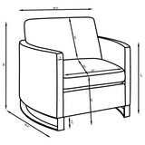  Coaster Furniture Corliss 508826 Upholstered Curved Track Arm Chair - Camel IMAGE 10