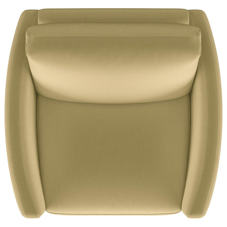  Coaster Furniture Corliss 508826 Upholstered Curved Track Arm Chair - Camel IMAGE 5