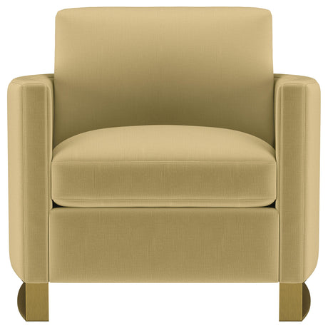  Coaster Furniture Corliss 508826 Upholstered Curved Track Arm Chair - Camel IMAGE 7