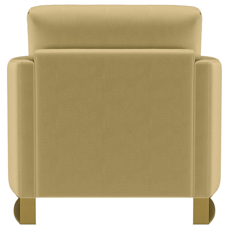  Coaster Furniture Corliss 508826 Upholstered Curved Track Arm Chair - Camel IMAGE 8