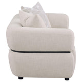  Coaster Furniture Jeanette 508962 73-inch Fabric Upholstered Round Arm Loveseat - Beige IMAGE 10