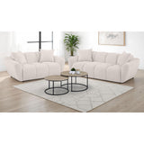  Coaster Furniture Destino 509302 Chenille Upholstered Splayed Arm Loveseat - Greige IMAGE 5