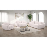  Coaster Furniture Destino 509302 Chenille Upholstered Splayed Arm Loveseat - Greige IMAGE 8