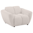  Coaster Furniture Destino 509303 Chenille Upholstered Splayed Arm Accent Chair - Greige IMAGE 1