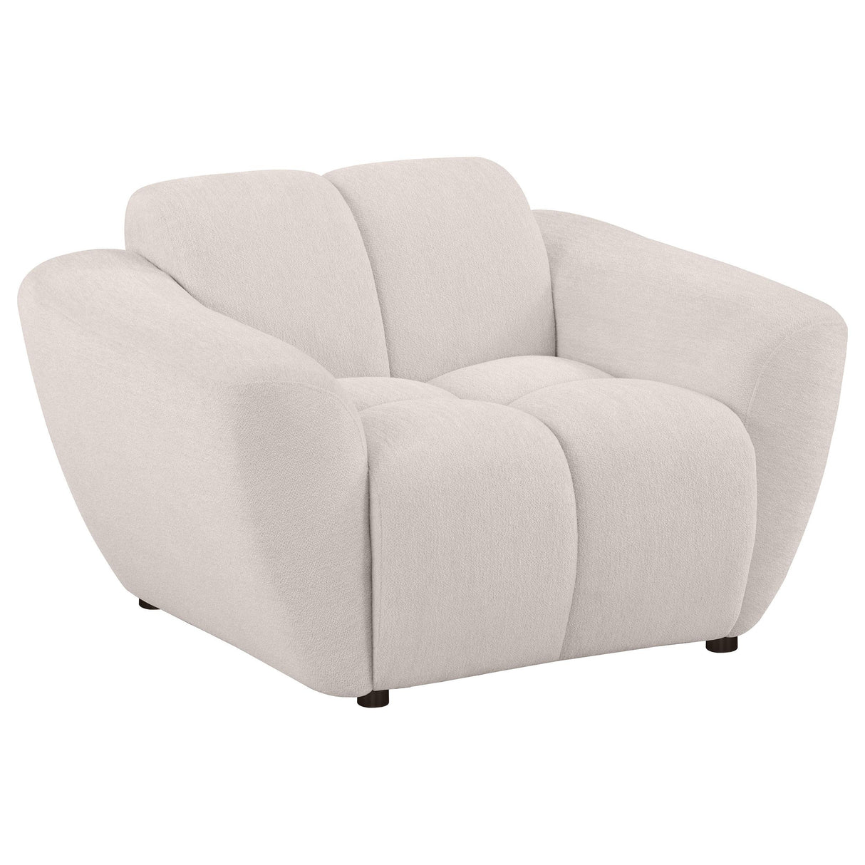  Coaster Furniture Destino 509303 Chenille Upholstered Splayed Arm Accent Chair - Greige IMAGE 1