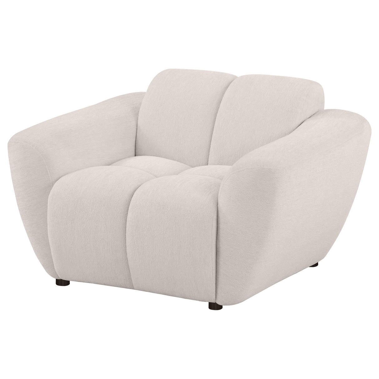  Coaster Furniture Destino 509303 Chenille Upholstered Splayed Arm Accent Chair - Greige IMAGE 3