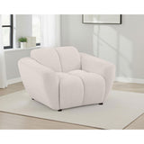  Coaster Furniture Destino 509303 Chenille Upholstered Splayed Arm Accent Chair - Greige IMAGE 4