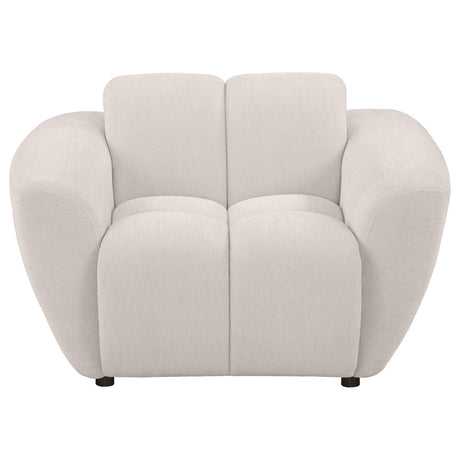  Coaster Furniture Destino 509303 Chenille Upholstered Splayed Arm Accent Chair - Greige IMAGE 7
