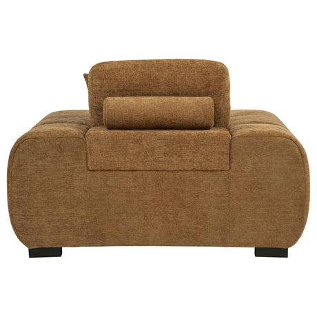  Coaster Furniture Octavia 509343 Upholstered Track Arm Accent Chair - Amber IMAGE 2