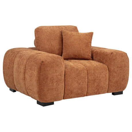  Coaster Furniture Octavia 509353 Upholstered Track Arm Accent Chair - Orange IMAGE 3