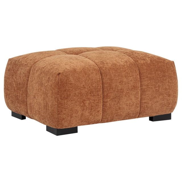  Coaster Furniture Octavia 509354 Upholstered Rectangular Ottoman - Orange IMAGE 1