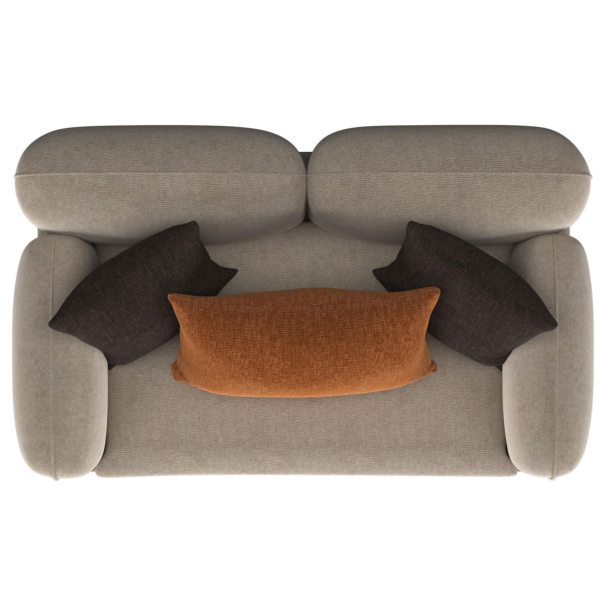  Coaster Furniture Jade 509412 Chenille Upholstered Sculpted Track Arm Loveseat - Latte IMAGE 10