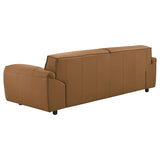  Coaster Furniture Buxton 509501 Top Grain Leather Upholstered Sofa - Orange IMAGE 5