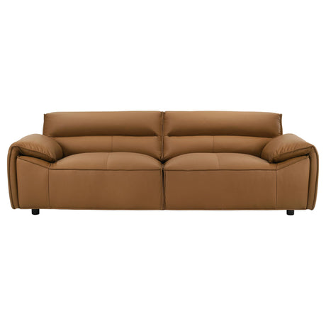  Coaster Furniture Buxton 509501 Top Grain Leather Upholstered Sofa - Orange IMAGE 7