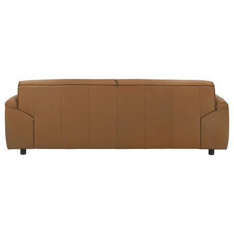  Coaster Furniture Buxton 509501 Top Grain Leather Upholstered Sofa - Orange IMAGE 8