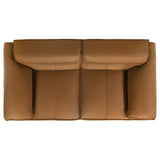  Coaster Furniture Buxton 509502 Top Grain Leather Upholstered Loveseat - Orange IMAGE 4