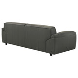  Coaster Furniture Buxton 509504 Top Grain Leather Upholstered Sofa - Graphite IMAGE 10