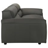  Coaster Furniture Buxton 509504 Top Grain Leather Upholstered Sofa - Graphite IMAGE 3