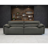  Coaster Furniture Buxton 509504 Top Grain Leather Upholstered Sofa - Graphite IMAGE 4
