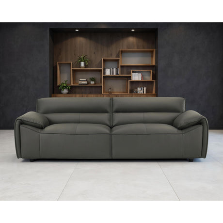 Coaster Furniture Buxton 509504 Top Grain Leather Upholstered Sofa - Graphite IMAGE 4