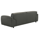  Coaster Furniture Buxton 509504 Top Grain Leather Upholstered Sofa - Graphite IMAGE 5