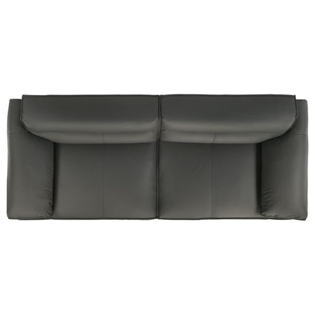  Coaster Furniture Buxton 509504 Top Grain Leather Upholstered Sofa - Graphite IMAGE 6