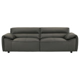  Coaster Furniture Buxton 509504 Top Grain Leather Upholstered Sofa - Graphite IMAGE 7