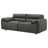  Coaster Furniture Buxton 509505 Top Grain Leather Upholstered Loveseat - Graphite IMAGE 11