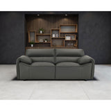  Coaster Furniture Buxton 509505 Top Grain Leather Upholstered Loveseat - Graphite IMAGE 4