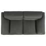  Coaster Furniture Buxton 509505 Top Grain Leather Upholstered Loveseat - Graphite IMAGE 5