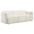  Coaster Furniture Dorset 509811 Fabric Upholstered Round Track Arm Sofa - White IMAGE 1