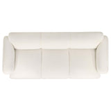  Coaster Furniture Dorset 509811 Fabric Upholstered Round Track Arm Sofa - White IMAGE 5