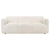  Coaster Furniture Dorset 509811 Fabric Upholstered Round Track Arm Sofa - White IMAGE 7